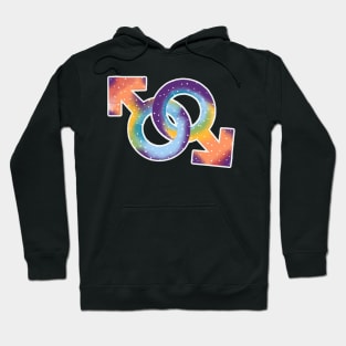 Symbols or signs that refer to men, rainbow and dots, support homosexuality Hoodie